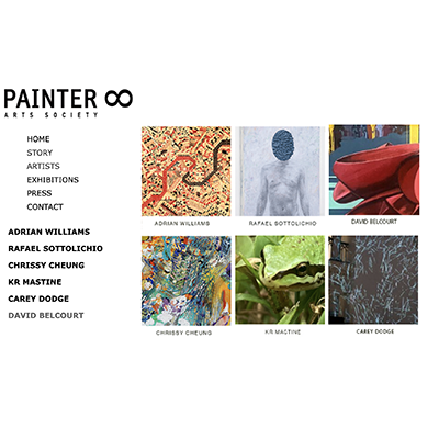 Painter8 Arts Society website design